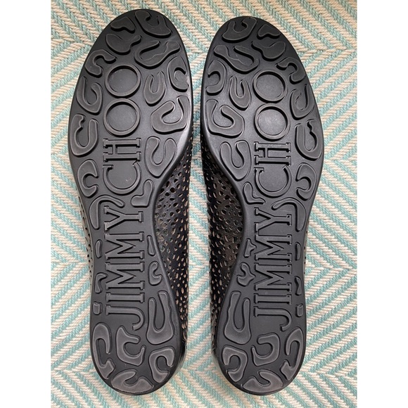 JIMMY CHOO Walsh Perforated Leather Ballet Flats - Picture 4 of 15